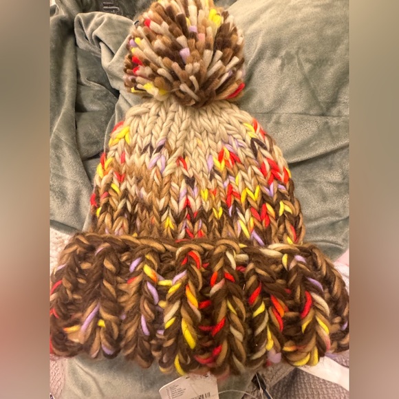 Free People Tide Knit Pom Beanie in Mocha - Picture 5 of 6